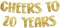 Pre-Strung "Cheers to 20 Years" Gold Glitter Banner - No-DIY 20th Birthday & Anniversary Decorations for Men & Women - Premium 350gsm Cardstock - 5ft Large Photo Backdrop & Wall Sign